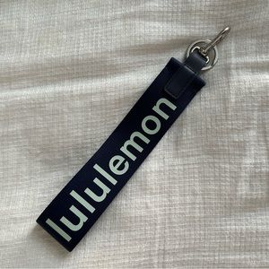 Lululemon Never lost keychain blue
